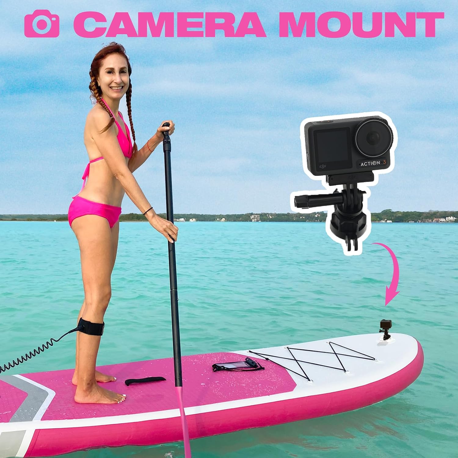 Inflatable Stand Up Paddle Board Includes Paddle, Dual Action Pump, and Accessories 11ft Lightweight iSUP, 33'*6' Wide Stable Design, Anti-Slip EVA Deck, Paddle Board for Adults
