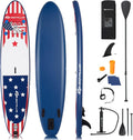 Goplus Inflatable Stand Up Paddle Board, 10FT/10.5FT/11FT SUP with Accessory Pack, Adjustable Paddle, Carry Bag, Fin, Hand Pump, Leash, Repair Kit