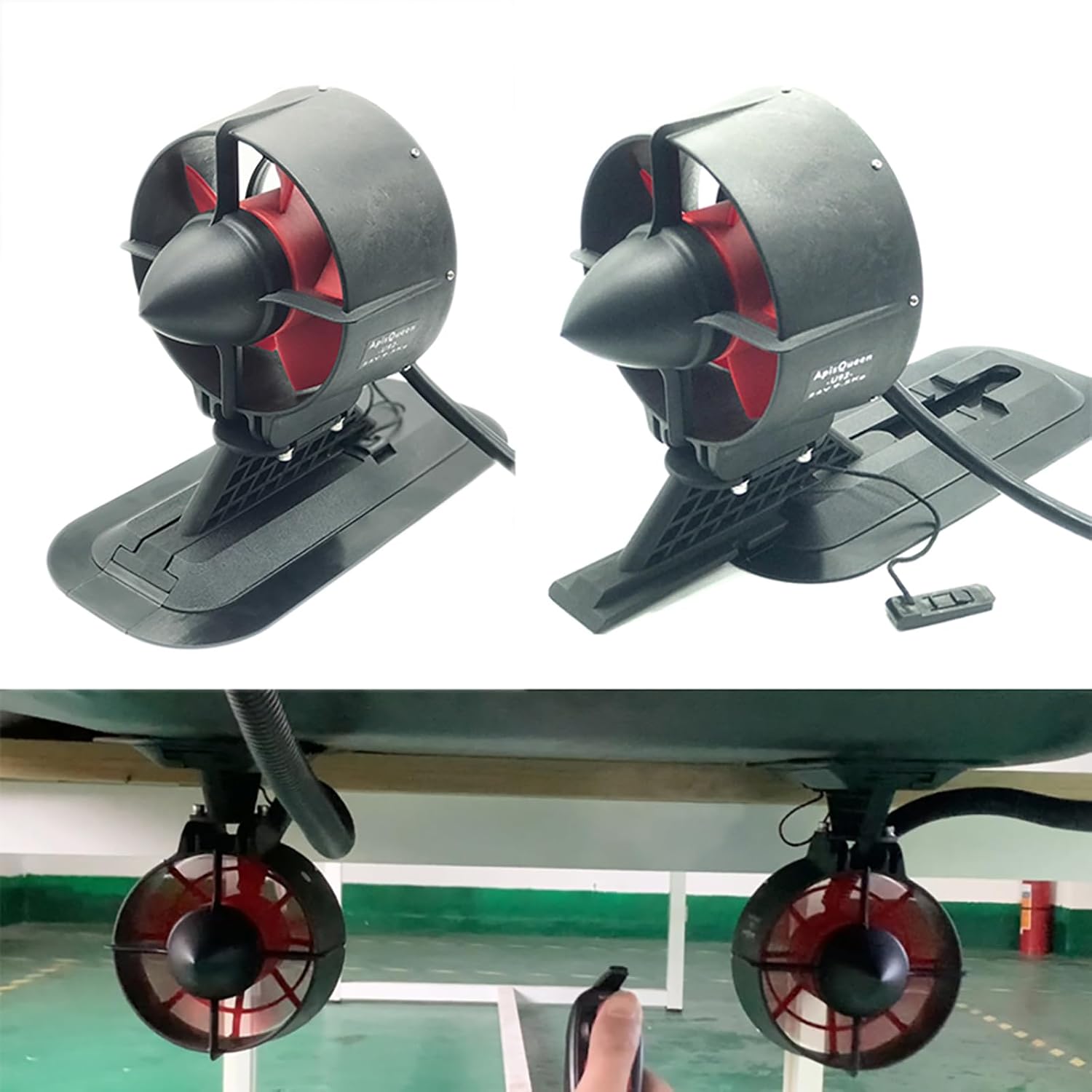 New 24V Underwater Thruster U92 Set With Cooling Fan,RC and ESC,52.1lbs Thrust Brushless Motor,for Kayaks,Inflatable Boats,Paddle Boards,Fishing Boats
