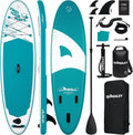 Quashley Inflatable Stand Up Paddle Board,Inflatable Paddleboards 32/34 Inch Wide,All Around SUP for Beginners with Lightweight Paddle,Hand Pump,Backpack,Leash,Durable & Portable iSUP Board
