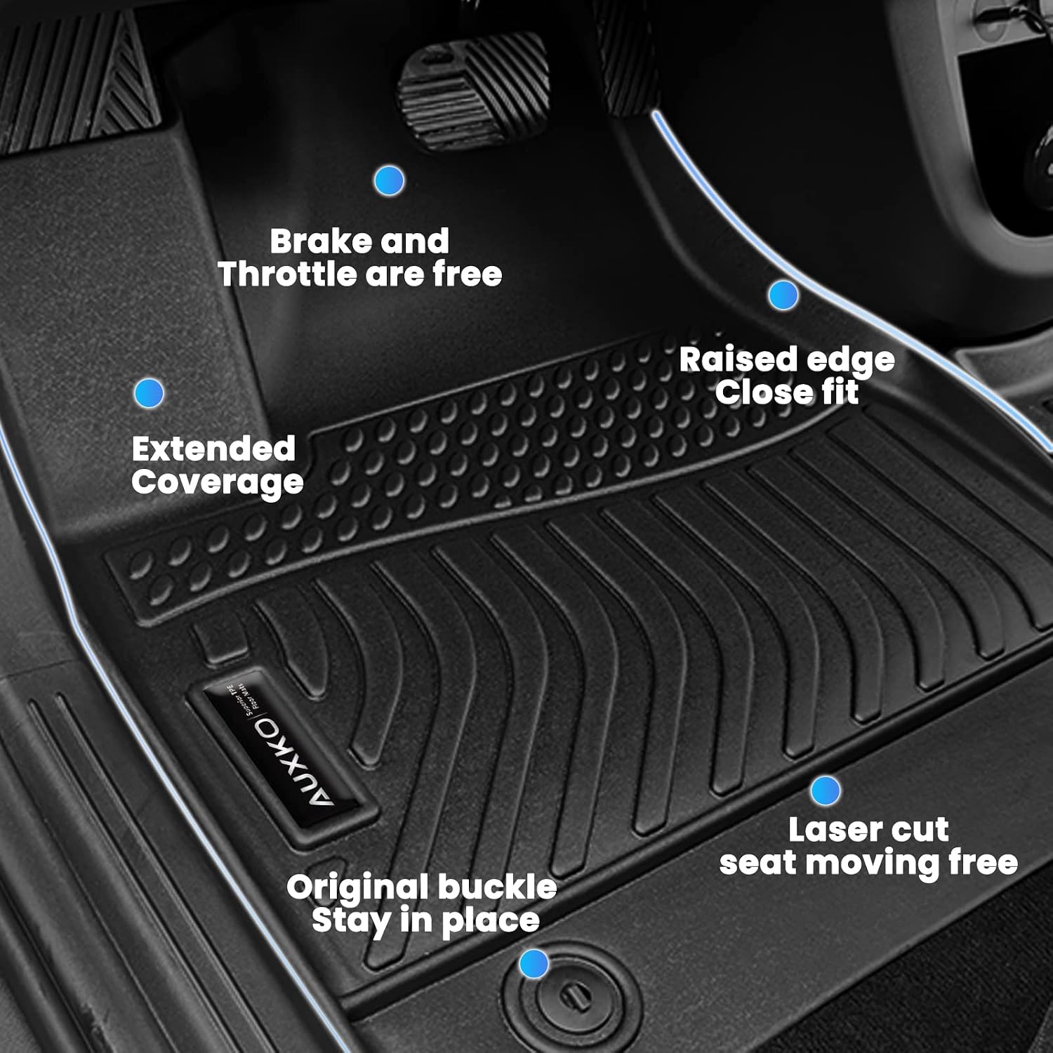 Auxko All Weather Floor Mat & Cargo Mat Fit for 2026 2025 2024 2023 2022 Hyundai Tucson (Include Hybrid Not PHEV) TPE Liner Tucson Accessory Set All Season Odorless Anti-Slip Floor Trunk Liner