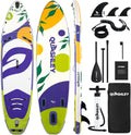 Quashley Inflatable Paddle Board Extra Wide Stand Up Paddleboards 11'×34' with All Premium Paddle Board Accessories,Inflatable SUP for Adults/Family,Beginner-Friendly,Removable Fin,Hand Pump