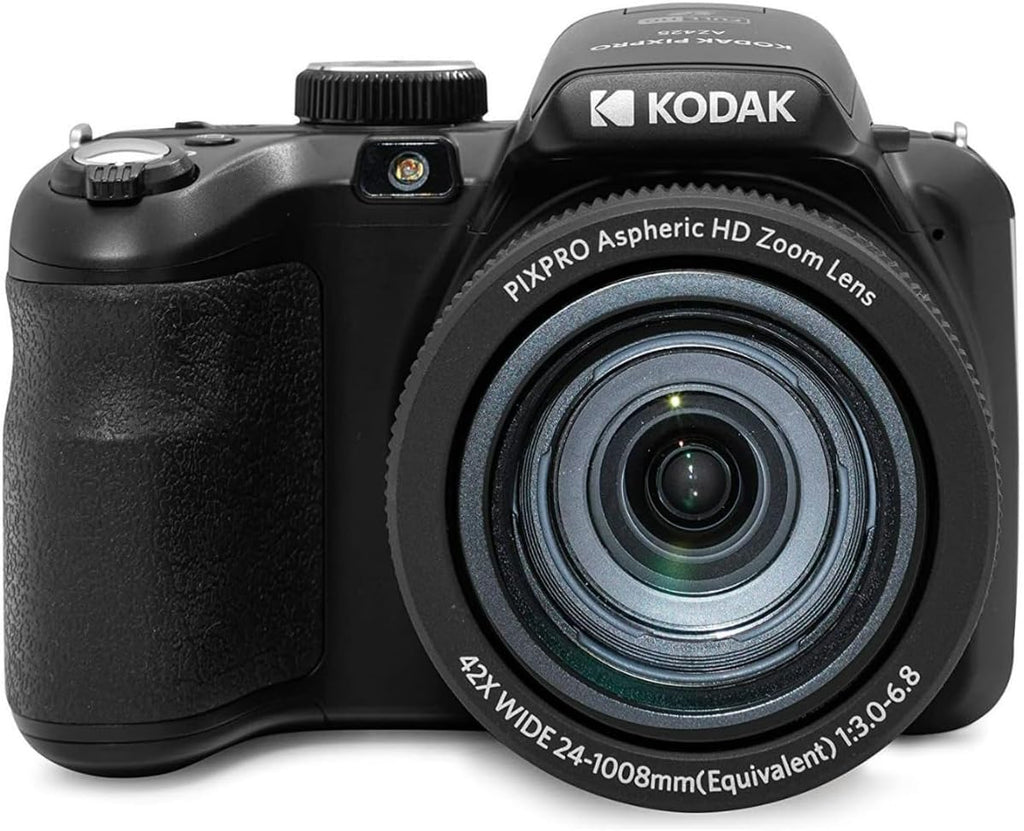 Kodak PIXPRO AZ425 Astro Zoom 20MP Digital Camera with 42x Optical Zoom (Black) Bundle with 32GB SD Card, Battery and Charger, and Tripod (4 Items)