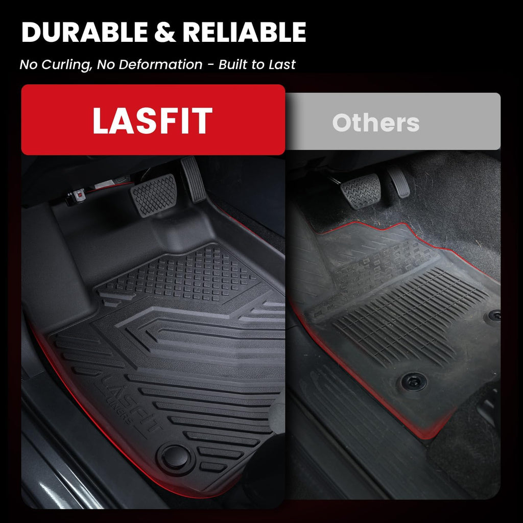 LASFIT Floor Mats & Backrest Mats & Cargo Mat for Nissan Rogue 2026 2025 2024 2023 2022 2021 (Not Fit Rogue Sport), All Weather TPE Custom Fit Floor Liners Car Mats Accessories, Black