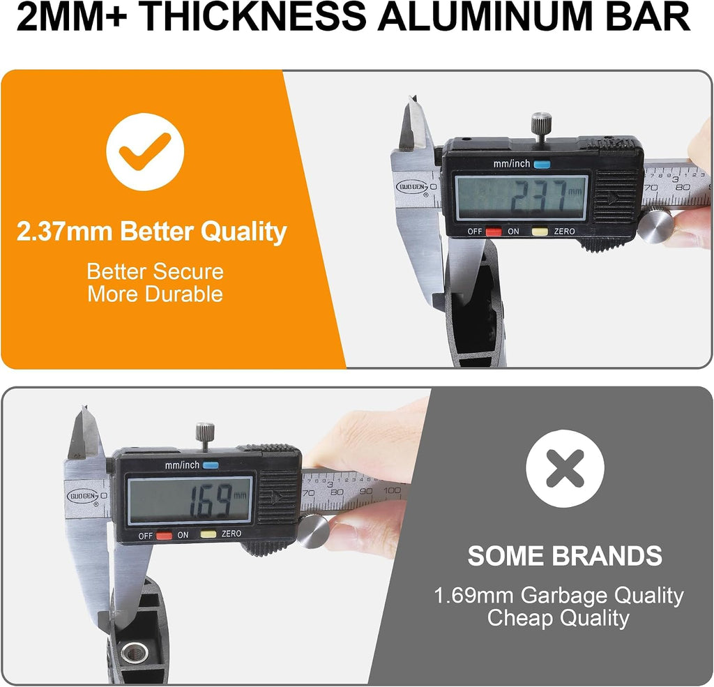 Heavy Duty Roof Rack Cross Bars, Replacement for Hyundai Santa Cruz 2021-2025 SE SEL Premium Night Limited, Aircraft Aluminum Black Matte with Anti-Theft Locks Max Loading Up to 300 LB