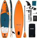 Inflatable Stand Up Paddle Board Includes Paddle, Dual Action Pump, and Accessories 11ft Lightweight iSUP, 33'*6' Wide Stable Design, Anti-Slip EVA Deck, Paddle Board for Adults