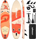 Quashley Inflatable Paddle Board Extra Wide Stand Up Paddleboards 11'×34' with All Premium Paddle Board Accessories,Inflatable SUP for Adults/Family,Beginner-Friendly,Removable Fin,Hand Pump