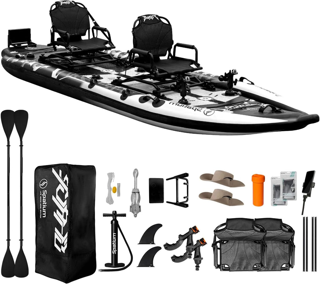 Fishing Paddle Board Triple Chamber Inflatable Stand Up Paddle Board 11'*48'*6',Fishing Kayak withPremium Accessories,Capacity 660 LBS