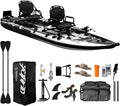 Fishing Paddle Board Triple Chamber Inflatable Stand Up Paddle Board 11'*48'*6',Fishing Kayak withPremium Accessories,Capacity 660 LBS