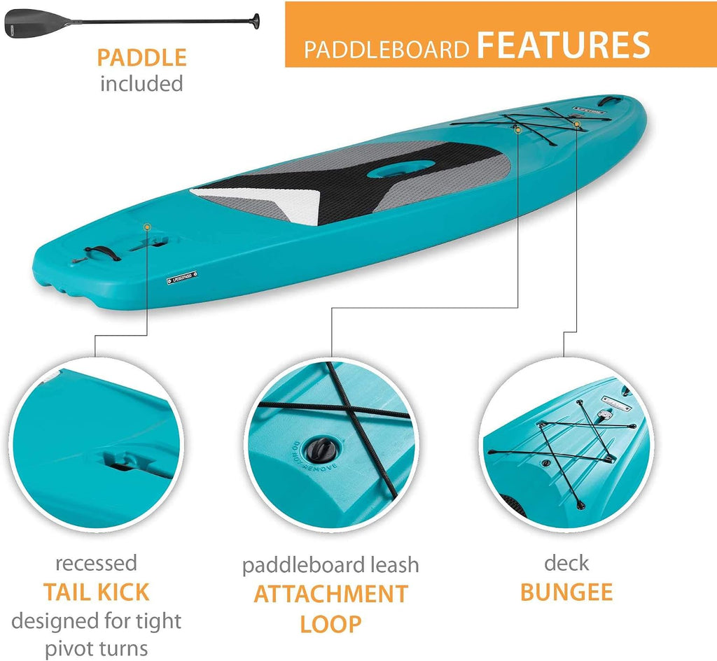 Lifetime Horizon 100 Hardshell Stand-Up Paddleboard (Paddle Included), Teal