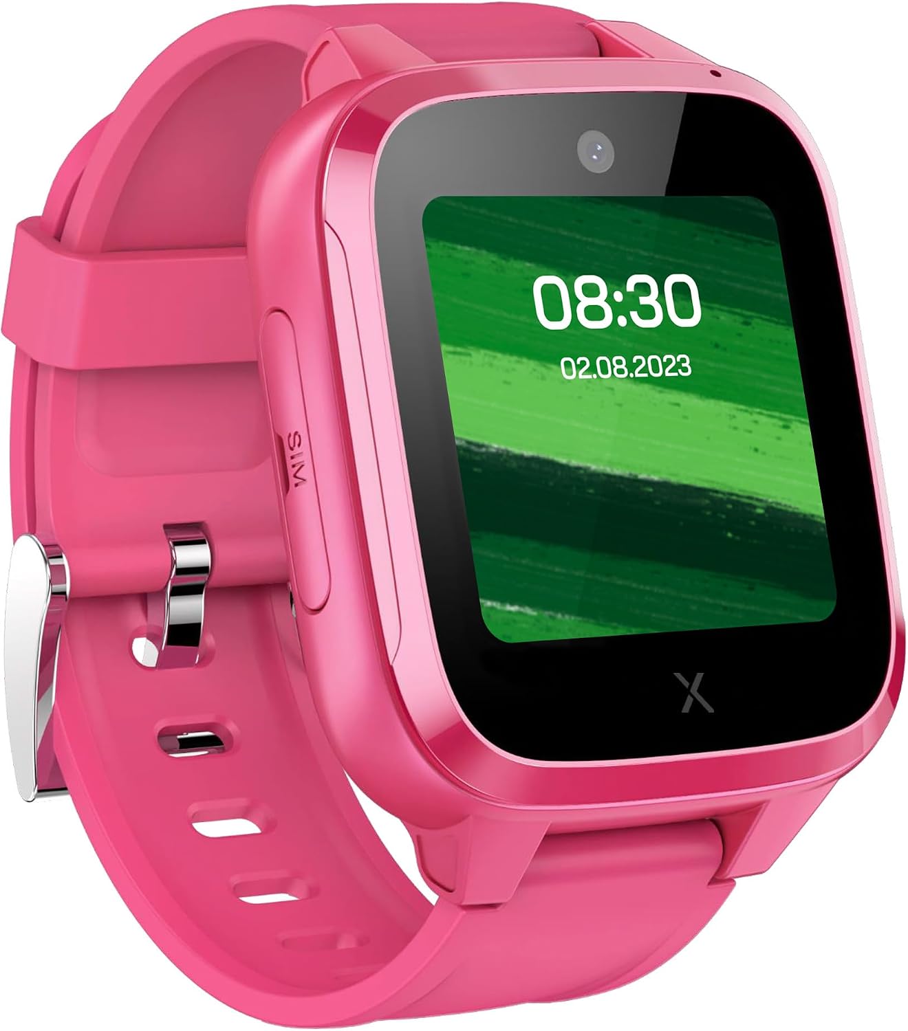 XPLORA Kidzi - Watch Phone for Children (4G) - Calls, Messages, Kids School Mode, SOS Function, GPS Location, Camera and Pedometer – (Subscription Required) (Kidzi on T-Mobile's Network, Pink)