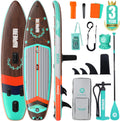 Niphean (Extra Large) Inflatable Paddle Board, SUP for 2+1 People/Family 500lbs Capacity Stand Up Paddle Board with SUP Accessories, StabilTrac Fin Non-Slip Paddleboard for Adults