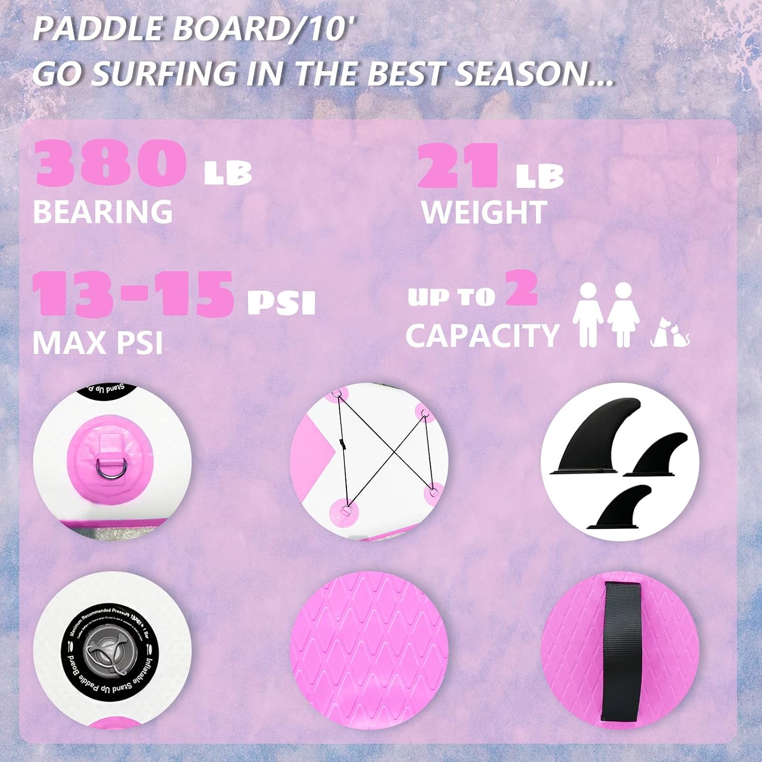 Inflatable Stand Up Paddle Board, 10' SUP with Premium Accessories, Yoga Board for Youth & Adult