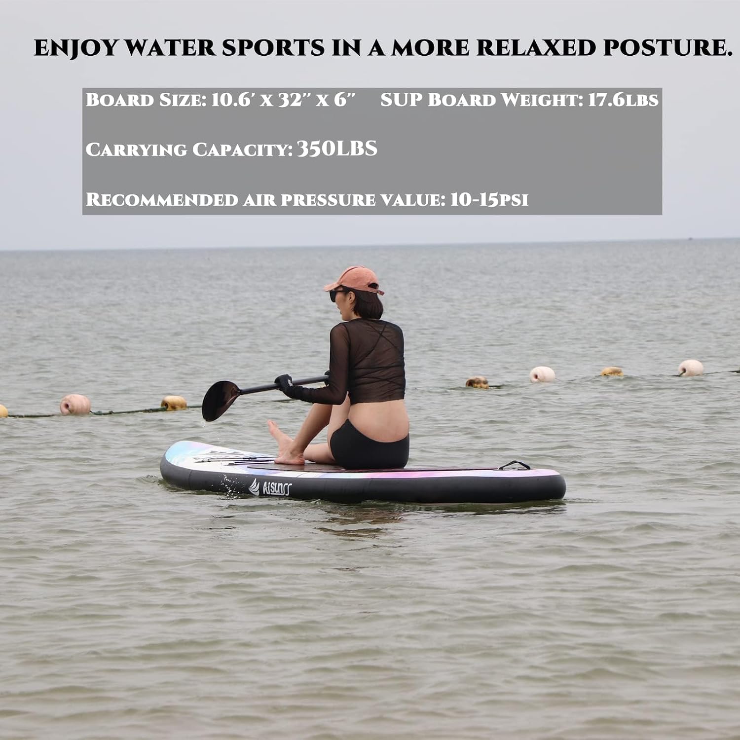 Inflatable Paddle Board for Adult, Paddle Board for All Skill Levels, Wide SUP Board with Primium Accessories Include SUP Carry Bag, Hand Pump, 10L Waterproof Bag
