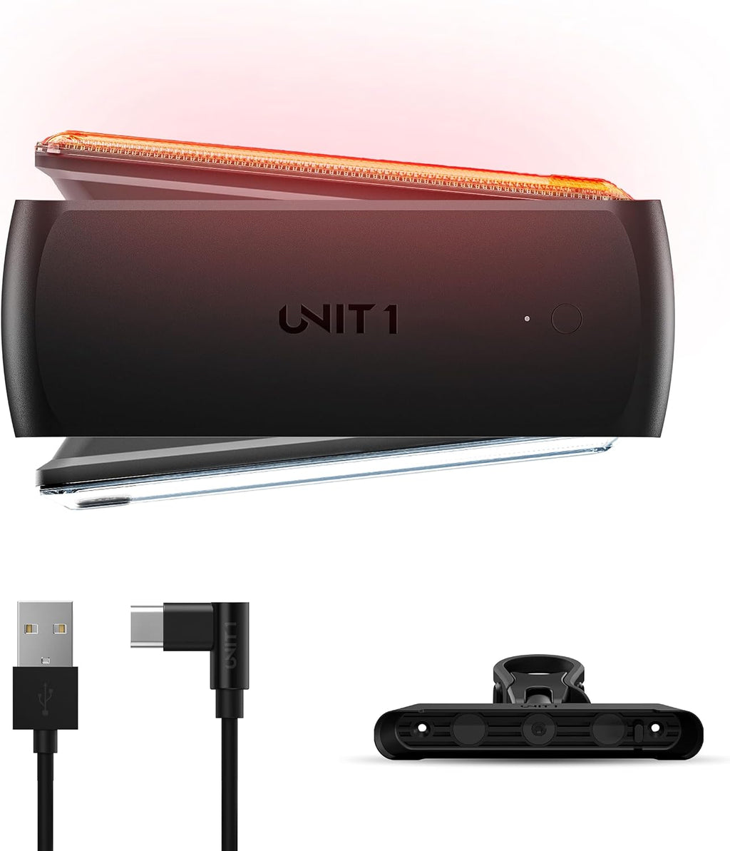 UNIT 1 Smart Light | Wireless LED Turn Signals & Brake Light | USB-C Rechargeable | Magnetic Mount | Nav Remote Compatible | App-Controlled Visibility via iOS & Android