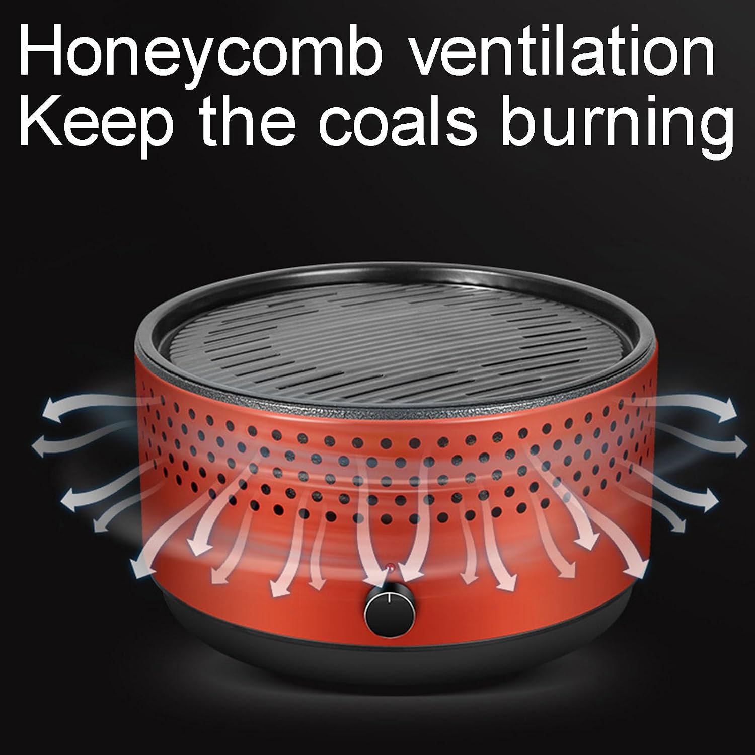 Smokeless Korean BBQ Grill, 4.5KG Removable Grill, Unique Ventilation Design, Ideal for Indoor Balcony and Outdoor Barbecue