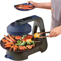 Smart Indoor Grill, 1390W Smokeless Korean BBQ Grill with 11 Firepower Levels & 1-80 min Timer, Includes Smart Thermometer, Non-Stick Removable Plates