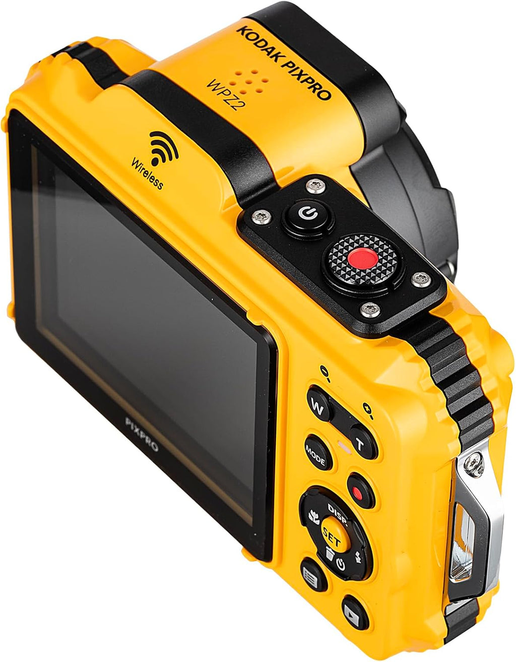 Kodak PIXPRO WPZ2 Digital Camera (Yellow) | Waterproof, Shockproof & Dustproof Camera with 16MP Sensor, 1080p Video & 4X Optical Zoom | for Travel & Outdoor use + 32GB Card + Vlogger Tripod + More