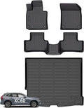 Wayhigh® Floor Mats & Cargo Liner for Volvo XC60 2018-2026 (for T5/T6, Not for Recharge/Hybrid/PHEV), All Weather TPE Car Mats Waterproof Heavy Duty Floor Liners Custom Fit for XC60 Accessories