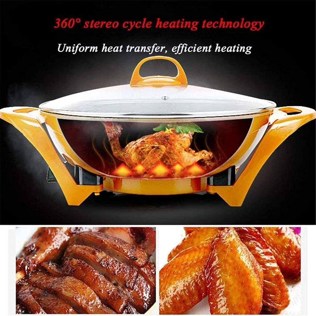 Indoor Korean Barbecue Grill BBQ Grill and Hot Pot,Multi-Function Barbecue Hot Pot Double Pot Electric Grill Home Electric Baking Tray Korean Style Dual Control [Energy Class A] 1350W,Portable N