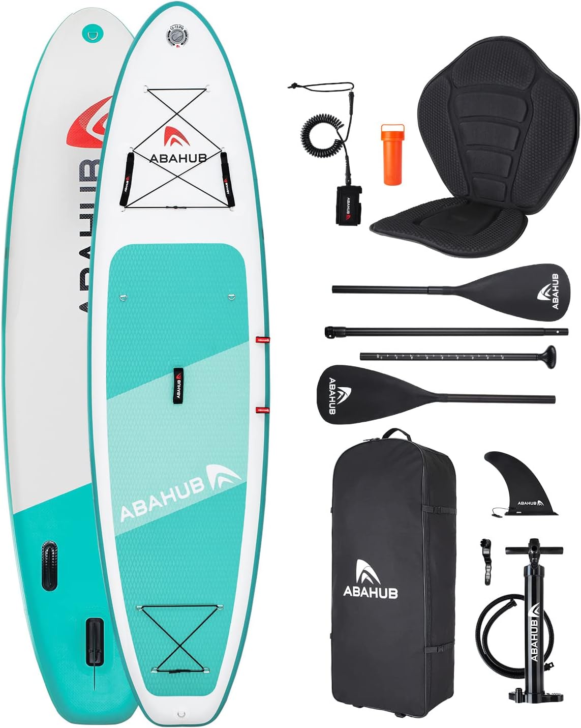Abahub Inflatable SUP, Wide 10'6' x 31'/34' iSUP, Standup Paddleboard with Adjustable SUP Kayak Paddle, for Yoga, Paddle Board, Kayaking, Surf, Canoe, Fishing