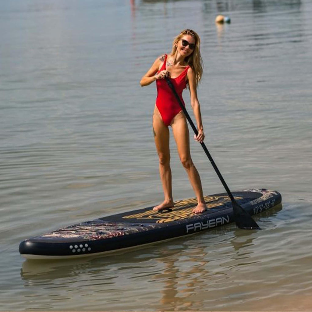 Inflatable Paddle Board,Extra Wide 10.6'/11' Stand Up Paddle Board with Sup Accessories,400lbs Capacity for Family with Safety Leash, All Skill Levels Sup for Yoga,Fishing,Surfing