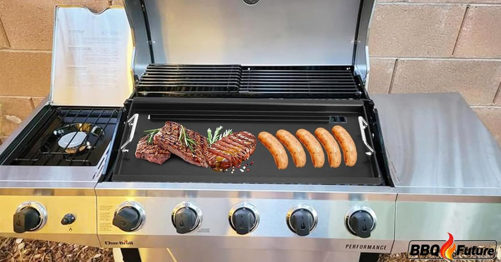 Full Size Griddle Insert with Spatula Set for Charbroil Performance 4 Burner 463352521 463365021 463354021 463365522, Flat Top Plate for Charbroil Grill Replacement Parts G426-0005-W1 G426-0004-W1