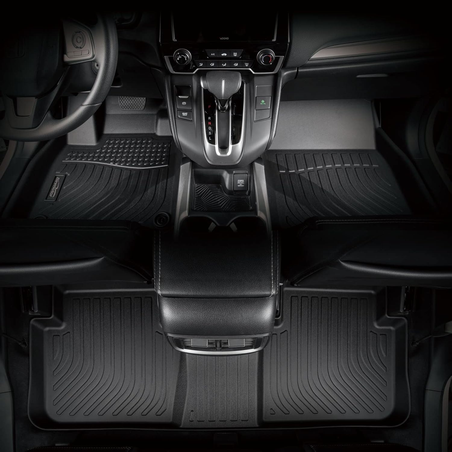 Binmotor-Floor Mats & Cargo Liner for Mitsubishi Outlander 2022-2024 2025 SE丨SEL丨ES 丨SE & SEL Launch Edition丨Platinum Edition (Excludes PHEV and Sport Versions),All Weather Outlander Accessories