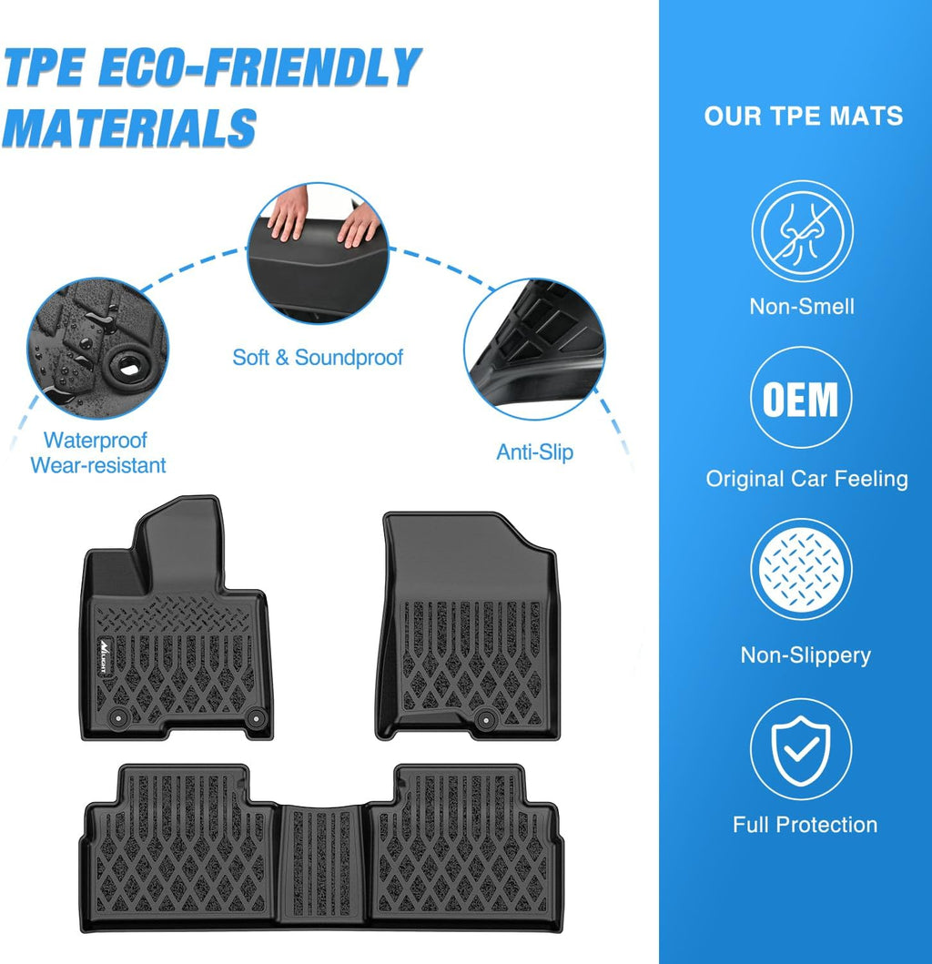 Nilight TPE Floor Mats for Hyundai Tucson PHEV (Plug-in Hybrid) 2022 2023 2024 2025 2026 All Weather Custom Fit Heavy Duty Floor Liners