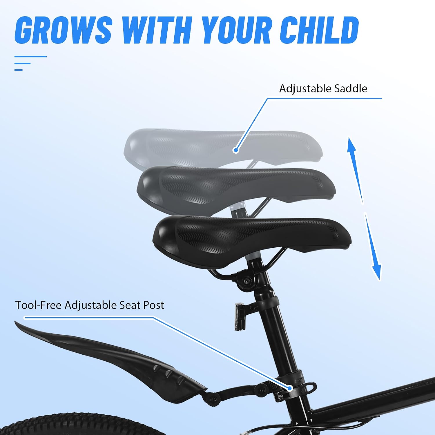 20 Inch Kids Bike BMX Style Boys Bike Ages 7-12, Lightweight Kids' Bicycles with Adjustable Seat, Boys Bikes 20 Inch Bicycle, Front and Rear Brakes
