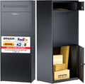 Package Delivery Boxes for Outside, Extra Large Parcel Drop Boxes with Secure Storage, Anti-Theft Galvanized Steel,Waterproof Package Delivery Box for Outdoor Porch, 20''L x 15''W x 48''H