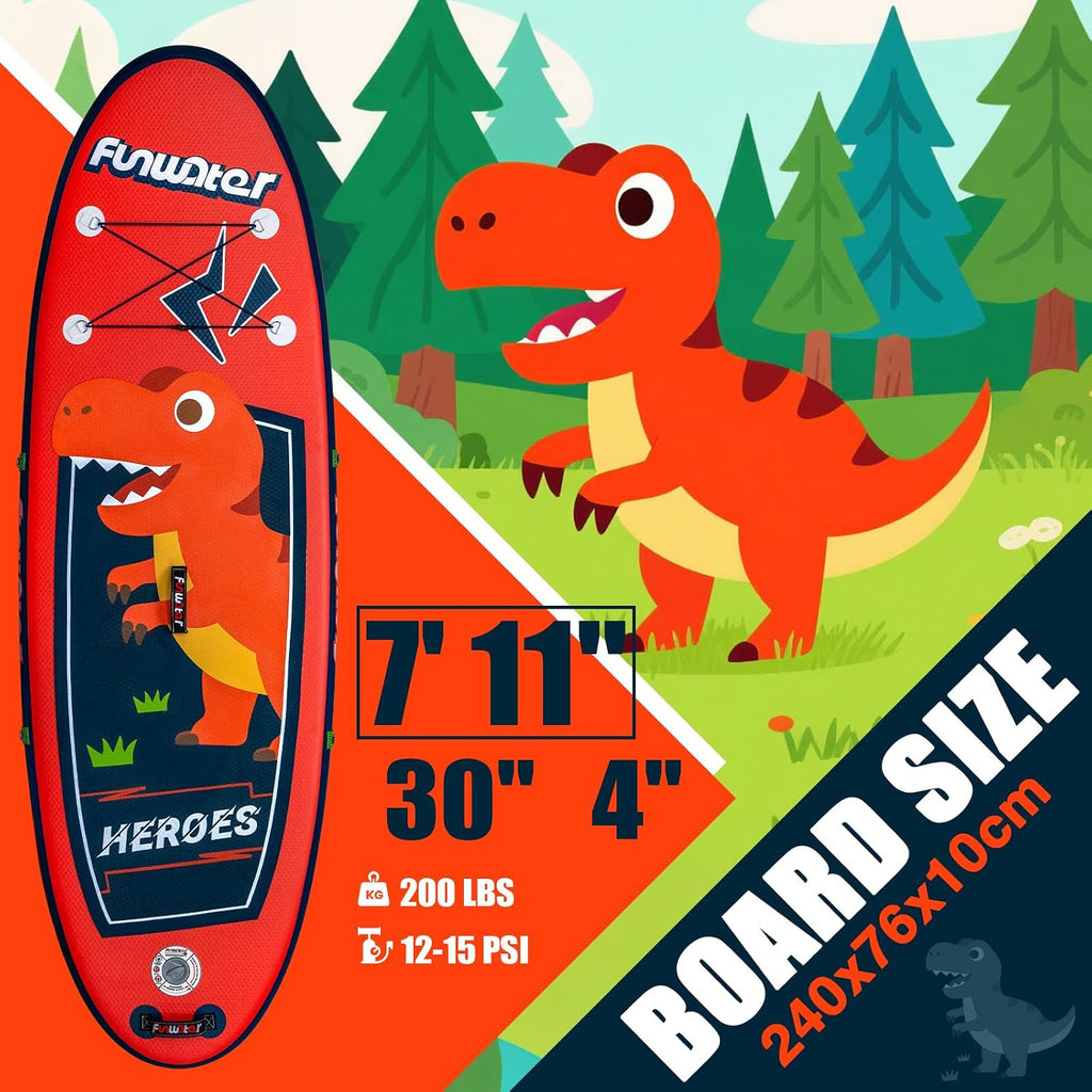 FunWater Inflatable Stand Up Paddle Board with Premium SUP Paddleboard Accessories, Anti-Slip EVA Deck, 11'6''/11'/10'6'' Paddle Boards for Adults & Youth of All Skill Levels