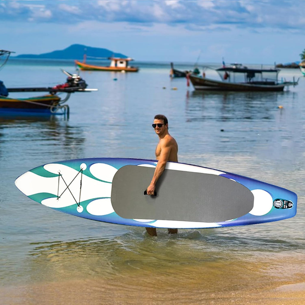 Inflatable Paddle Board,Extra Wide 10.6'/11' Stand Up Paddle Board with Sup Accessories,400lbs Capacity for Family with Safety Leash, All Skill Levels Sup for Yoga,Fishing,Surfing