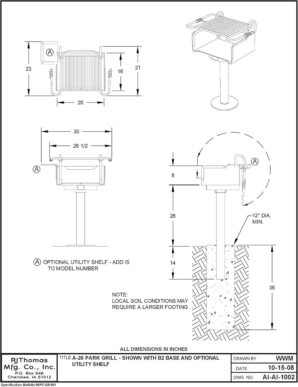 Pilot Rock A-Series Commercial Charcoal Grill - Made in USA