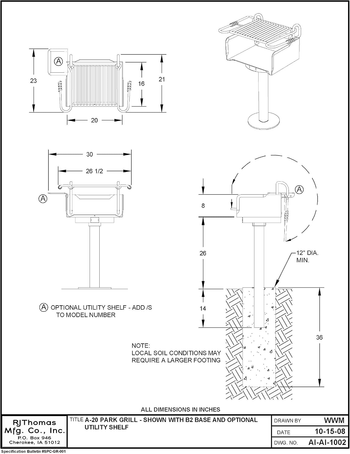 Pilot Rock A-Series Commercial Charcoal Grill - Made in USA