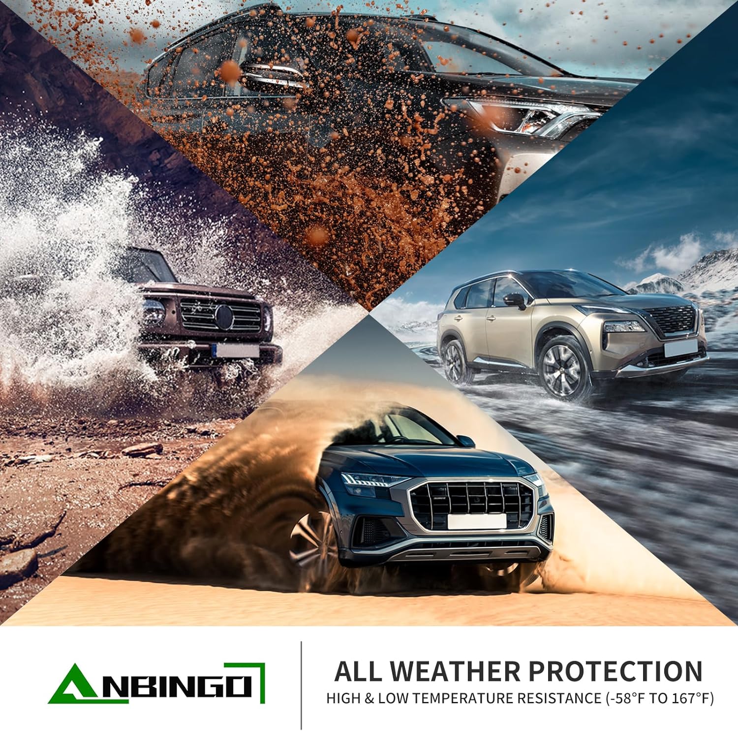 ANBINGO® Floor Mats & Backseat Cargo Liner for 2024 2025 2026 Subaru Crosstrek (Non Hybrid) & Subaru Impreza, All Weather TPE Floor Mats, Custom Floor Liners Full Set Accessories,Black