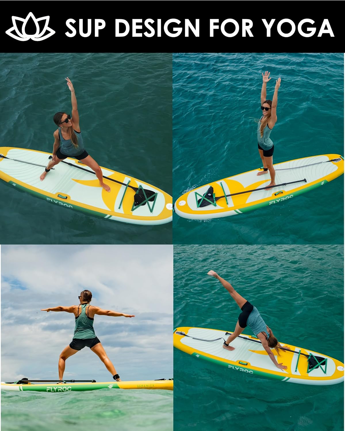 11'x35 Extra Wide Inflatable Paddle Board, 430lb Capacity Stable Paddleboard for Yoga, Stand up Paddle Board for Adults(x3), Full Coverage EVA Deck, 5 Handles, 100L Backpack, All-Round