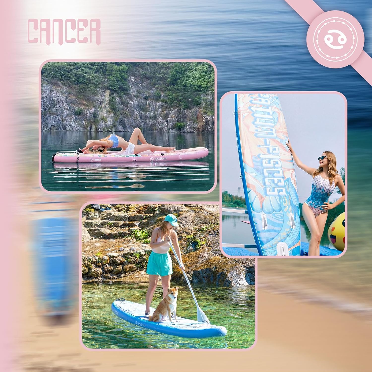 Spatium 11'5'x32' Magnetic Cup Holder Touring Paddle Board Stand Up Paddle Board for Adults,440lb Capacity SUP Board with Camera Mount for Youth & Adults of All Skill Levels