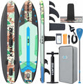 ZLX Inflatable Stand Up Paddle Board, 10'6' SUP Non-Slip Stable Deck Pad, Unique Center Fin, Premium Accessories, Paddleboard for Adults, Beginners, All Skill Levels