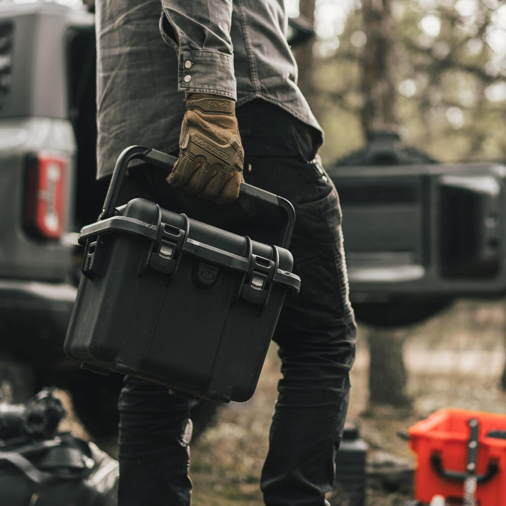 NANUK Trail 10-11.2L (3-Gallon) Waterproof Storage Box – Modular & Compact Cargo Case for Camping, Fishing, Hunting & Outdoor Storage – Dustproof and Impact Resistant (12.9' x 9.7' x 10.3') – Black