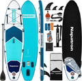 Napatron Inflatable Paddle Board, 10'6' Ultra Lightweight SUP with Adjustable Paddle, Anti-Slip Deck,Coiled Leash & Carry Bag,Stable All-Around Stand Up Paddle Board for Adults