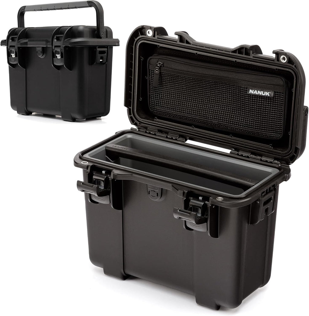 NANUK Trail 15 – 15.9L (4.2-Gallon) Waterproof Storage Box – Cargo Case with Modular Dividers for Camping, Fishing & Outdoor Storage - Dustproof and Impact Resistant (12.9' x 9.7' x 10.3') – Black
