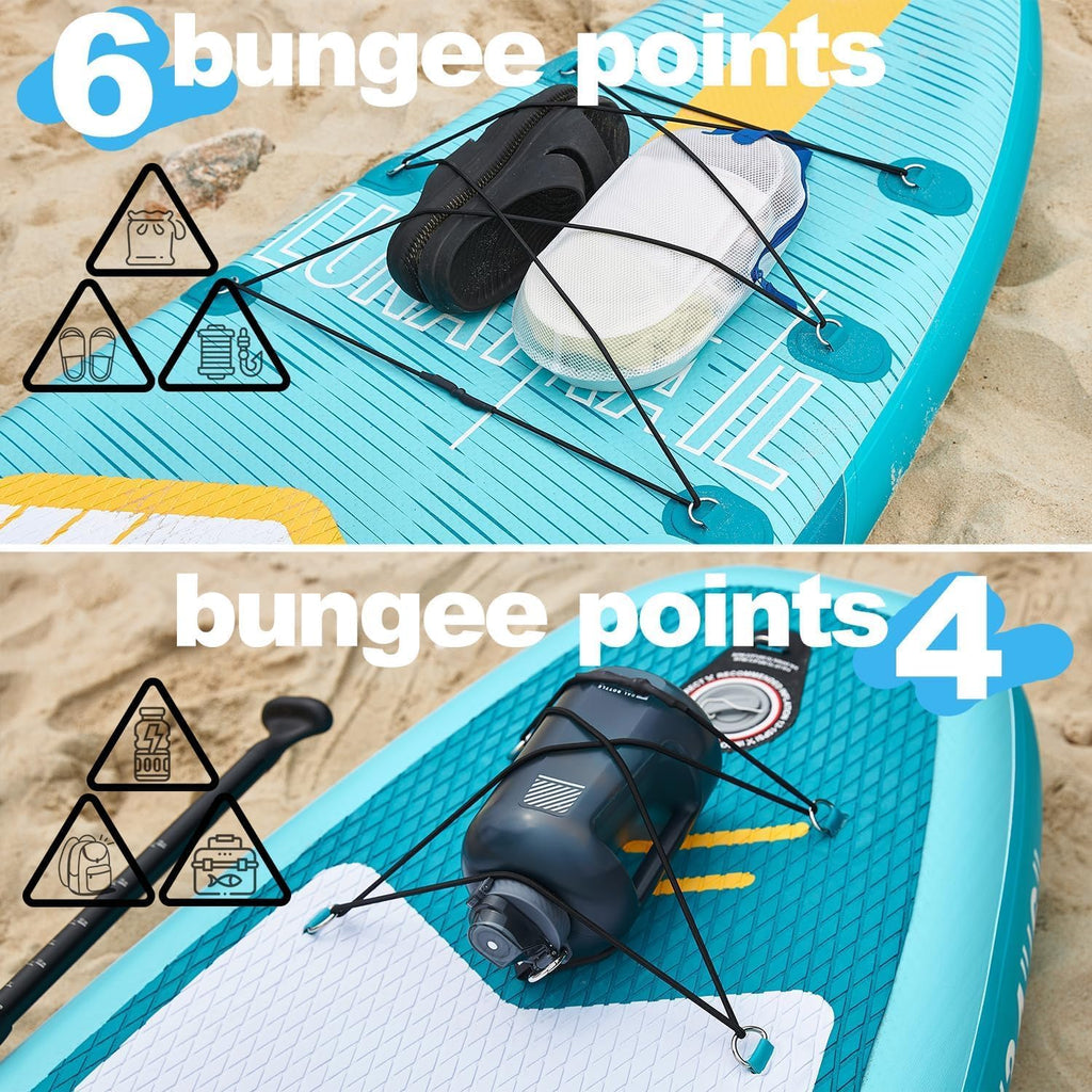 【11'×34'】 Extra Long/Extra Wide Premium Inflatable Stand Up Paddle Board (SUP) – Portable & Lightweight for Yoga, Surfing, Family Fun | Complete Kit with Paddle, Pump, Bag | Durable Design