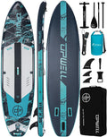 UPWELL 10'6'/11'/11'6' Inflatable Paddle Board, Stand Up Paddlboard for Youth & Adults, Stable Design, Premium SUP Accessories, Backpack, Leash, Hand Pump, Fins