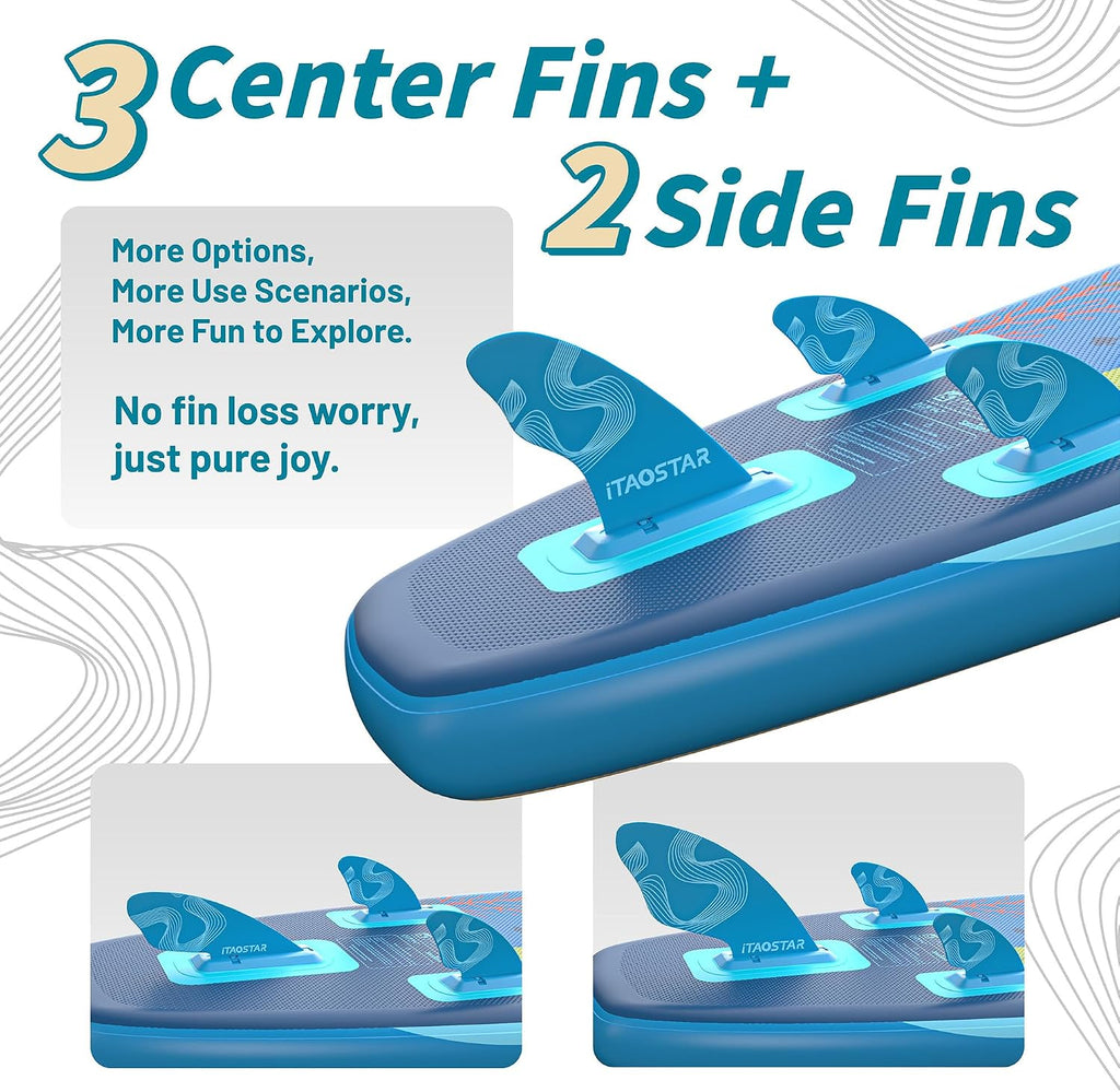 iTAOSTAR Pets 8'×29' / 11'×35' / 11'6'×34'/11'×34' Inflatable Paddle Board, One-Stop Premium SUP Accessories, Extra Wide Paddle Board for More Balance, Tailored Fins for More Fun
