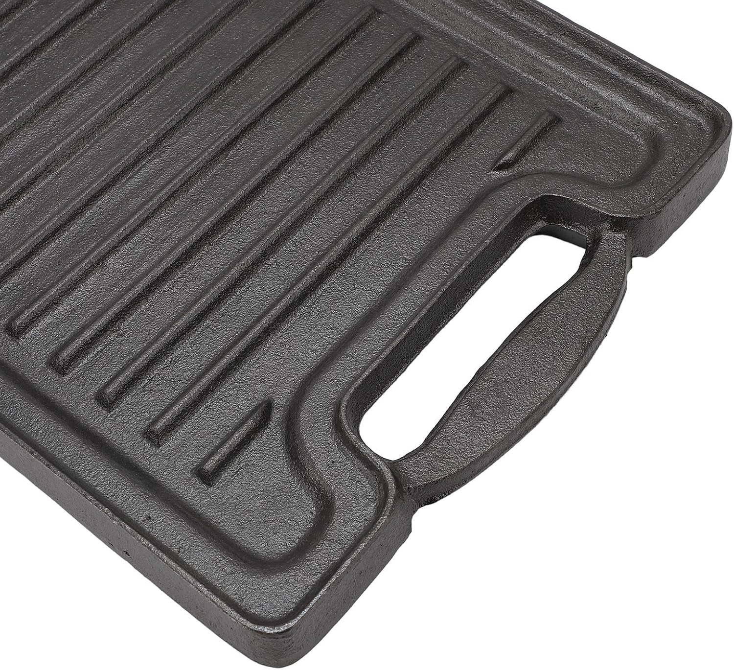 Grilling Plate,Rectangular Cast Iron Indoor Barbecue Griddle Korean BBQ Grill Pan Barbecue Skillet Pan Cooking Grill Plate Steaks Baking Tray Non Stick Griddle for Family Dinning