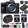 Sony a7 IV Mirrorless Digital Camera Bundle with Gadget Bag, 64GB SD Card (2Pc), Monopod, Hand/Wrist Strap + More | Sony Alpha 7 IV