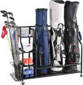 PLKOW Golf Bag Storage Garage Organizer, Extra Large Size Golf Bag Storage Stand and Golf Equipment Rack for Garage,Shed, Basement
