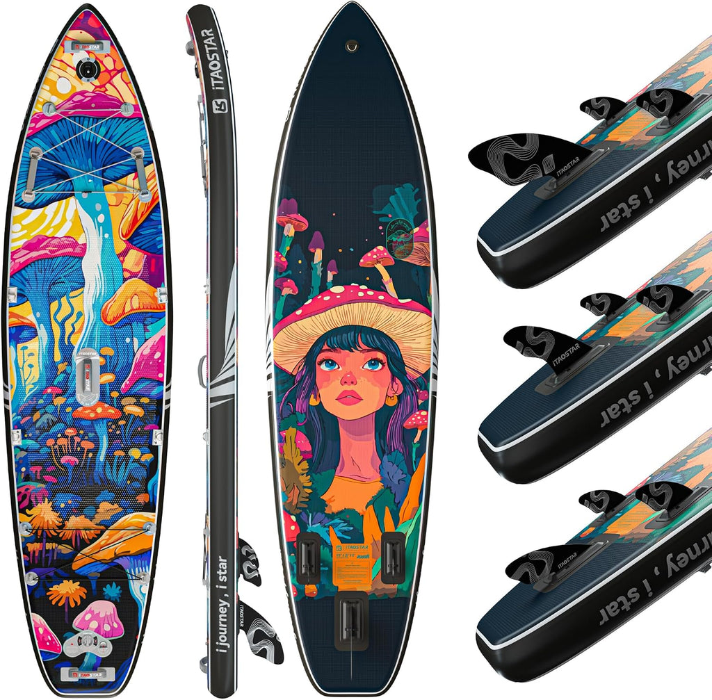 iTAOSTAR Novelty 11'6' x 35' Extra Wide SUP for Enhanced Stability - Inflatable Stand Up Paddle Board - Premium Paddle Board Kit for Adults & Youth - All Skill Levels - Includes SUP Accessories