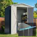 Quictent Large 5X3 FT Metal Storage Shed, Easy Assemble, Lockable Outdoor Garden Shed Waterproof Shed for Bike Storage, Tool Storage, Temporary Storage with Combination lock(5.1X3.8 FT Base, No Floor)
